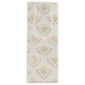 Sac Cadeau Pour Bouteille Golden Bumble Bee avec un Motif de la Couronne (Devant)