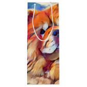 Sac Cadeau Pour Bouteille GOLDEN GIRL chow (Dos)