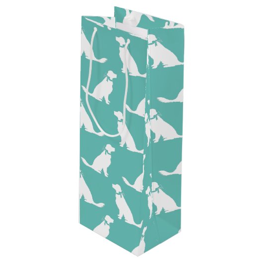 Sac Cadeau Pour Bouteille Golden Retriever (Devant Angle)