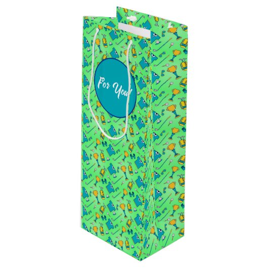 Sac Cadeau Pour Bouteille Golf (Devant Angle)