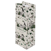Sac Cadeau Pour Bouteille Goth St. Patricks Day Crânes floraux Mariage irlan (Devant Angle)