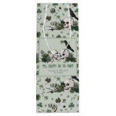 Sac Cadeau Pour Bouteille Goth St. Patricks Day Crânes floraux Mariage irlan (Dos)