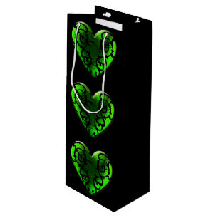 Sac Cadeau Pour Bouteille Goth St. Patrick's Day Green Heart Box