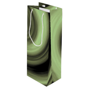 Sac Cadeau Pour Bouteille Greenish Swirl