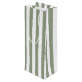 Sac Cadeau Pour Bouteille Grille verte et blanche (Dos Angle)