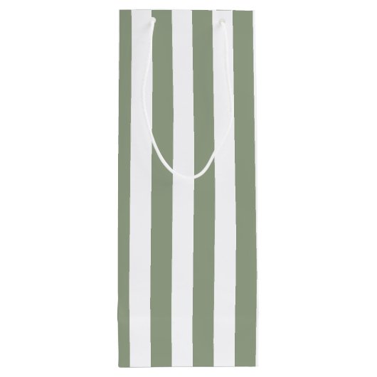 Sac Cadeau Pour Bouteille Grille verte et blanche (Dos)