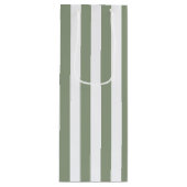 Sac Cadeau Pour Bouteille Grille verte et blanche (Devant)