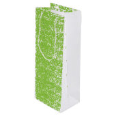 Sac Cadeau Pour Bouteille Grunge Lime Green Pattern - Summer Abstract Decor (Devant Angle)