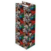 Sac Cadeau Pour Bouteille Halloween (Devant Angle)