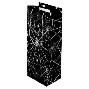 Sac Cadeau Pour Bouteille Halloween Spider Web