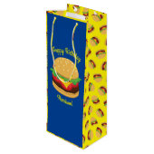 Sac Cadeau Pour Bouteille Hamburger Anniversaire de fête Burger (Dos Angle)