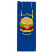 Sac Cadeau Pour Bouteille Hamburger Anniversaire de fête Burger (Devant)