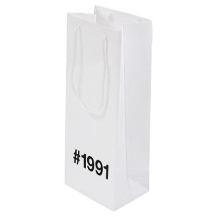 Sac Cadeau Pour Bouteille Hashtag 34 Anniversaire 1991