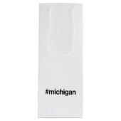 Sac Cadeau Pour Bouteille Hashtag MICHIGAN (Devant)