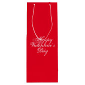 Sac Cadeau Pour Bouteille Heureuse Sainte-Valentin, lettres blanches, cadeau (Dos)