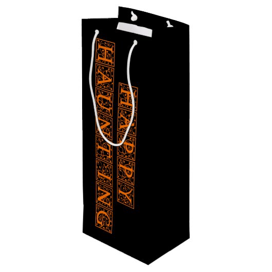Sac Cadeau Pour Bouteille Heureux (Dos Angle)