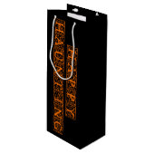 Sac Cadeau Pour Bouteille Heureux (Devant Angle)
