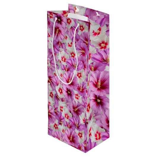 Sac Cadeau Pour Bouteille Hibiscus (Dos Angle)