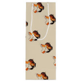 Sac Cadeau Pour Bouteille Hipster Fox (Dos)