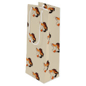 Sac Cadeau Pour Bouteille Hipster Fox (Dos Angle)