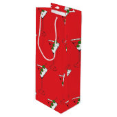 Sac Cadeau Pour Bouteille Holiday martini wine bag (Devant Angle)