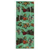 Sac Cadeau Pour Bouteille Holiday Sweets- Mint (Color) (Devant)