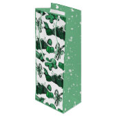 Sac Cadeau Pour Bouteille Holiday Sweets- Mint (Solid) (Dos Angle)
