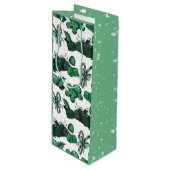 Sac Cadeau Pour Bouteille Holiday Sweets- Mint (Solid) (Devant Angle)