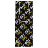 Sac Cadeau Pour Bouteille Holly Jolly (Devant)