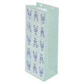 Sac Cadeau Pour Bouteille Homards bleus (Devant Angle)