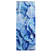 Sac Cadeau Pour Bouteille Hortensia bleu-clair (Dos)