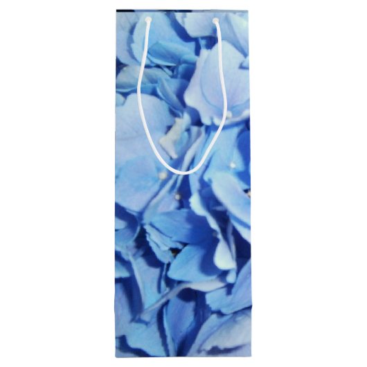 Sac Cadeau Pour Bouteille Hortensia bleu-clair (Dos)