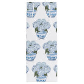 Sac Cadeau Pour Bouteille Hydrangées bleues en Chinoiserie Pot (Dos)