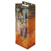 Sac Cadeau Pour Bouteille Idéographie de Lumière dorée (Dos Angle)