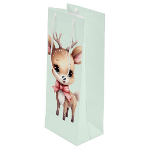 Sac Cadeau Pour Bouteille Illustration de dessin animé de cerfs de bébés mig