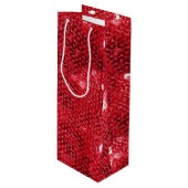 Sac Cadeau Pour Bouteille Image Motif de la séquence rouge Faux (Devant Angle)