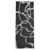 Sac Cadeau Pour Bouteille Impression Giraffe noir et gris clair (Dos)