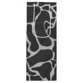 Sac Cadeau Pour Bouteille Impression Giraffe noir et gris clair (Devant)