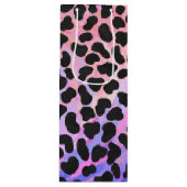 Sac Cadeau Pour Bouteille Impression noire et rose dalmate (Devant)