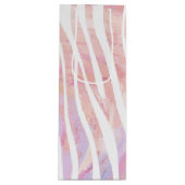 Sac Cadeau Pour Bouteille Impression rose et blanc Zebra (Devant)
