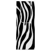 Sac Cadeau Pour Bouteille Impression Zebra (Devant)