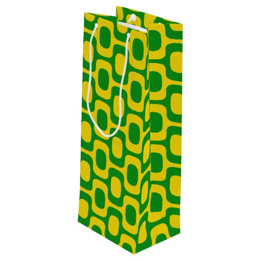 Sac Cadeau Pour Bouteille Ipanema Sidewalk Pattern, Beach Pattern, Brazil (Dos Angle)