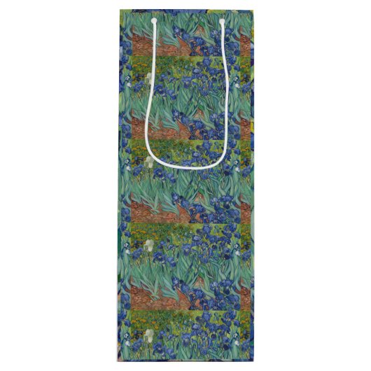 Sac Cadeau Pour Bouteille Irises Blue Green Jaune Van Gogh (Devant)