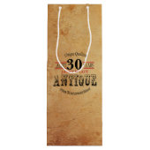 Sac Cadeau Pour Bouteille Jalon antique 30e anniversaire (Dos)