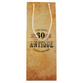 Sac Cadeau Pour Bouteille Jalon antique 30e anniversaire (Devant)