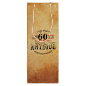 Sac Cadeau Pour Bouteille Jalon antique 60e anniversaire (Dos)