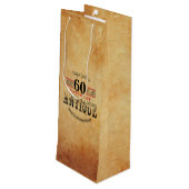 Sac Cadeau Pour Bouteille Jalon antique 60e anniversaire (Dos Angle)