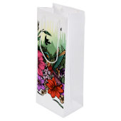 Sac Cadeau Pour Bouteille Jardin des colibris (Devant Angle)