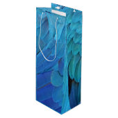 Sac Cadeau Pour Bouteille Je suis bleu - cool plume design (Devant Angle)