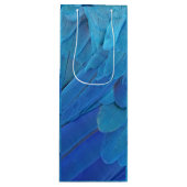 Sac Cadeau Pour Bouteille Je suis bleu - cool plume design (Devant)